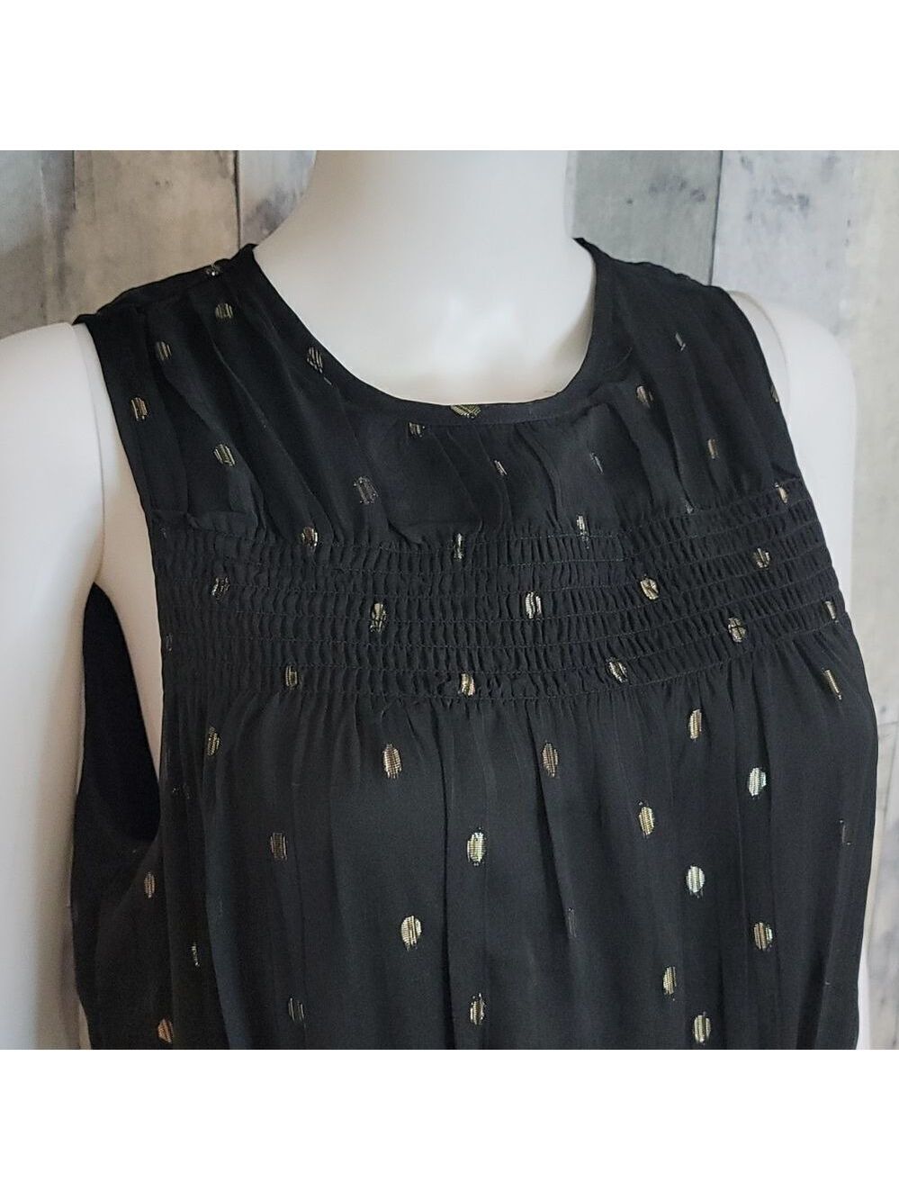 NWOT NSR Metallic Dot Jumpsuit Smocked Waist - Picture 4 of 13
